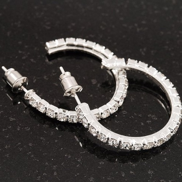 The Limited 2 Pair of Hoop Earrings Silver - Picture 4 of 6